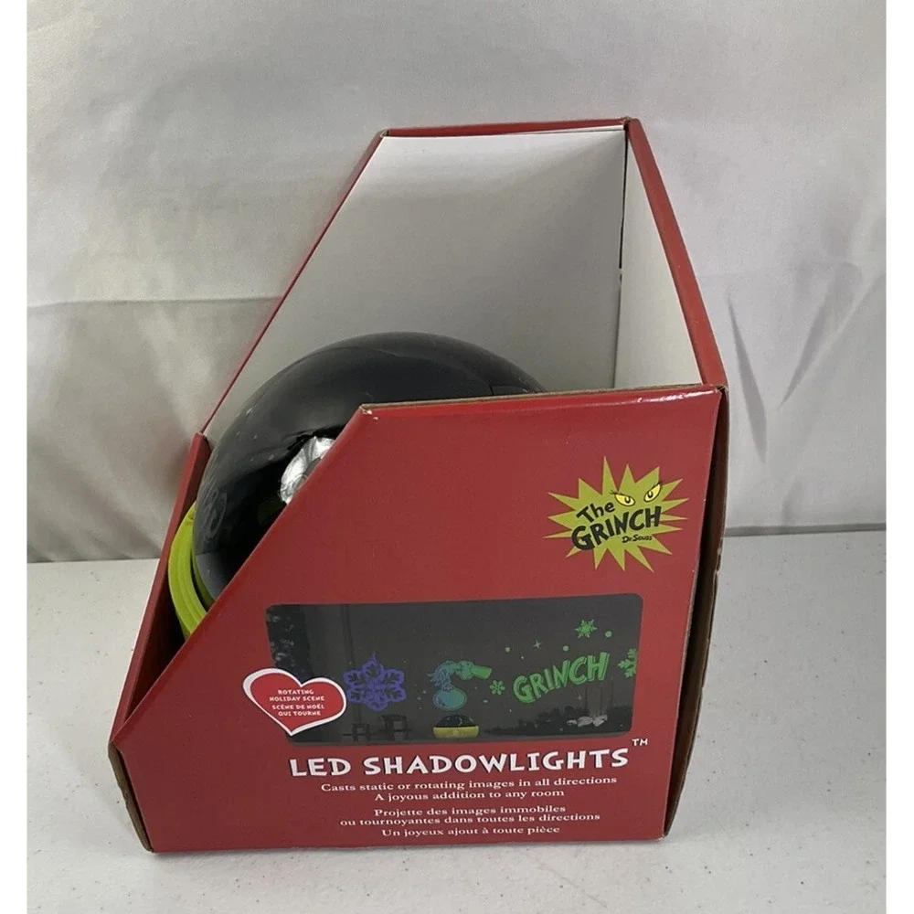 Dr Seuss The Grinch LED Shadowlights Color Changing Rotating Projector Gemmy